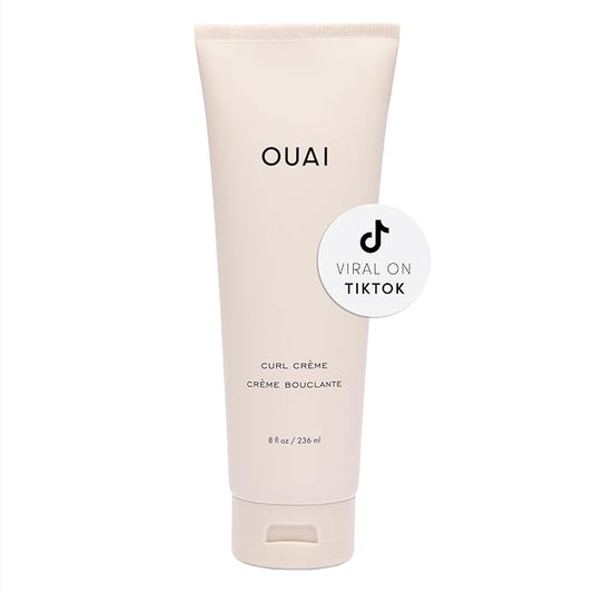 OUAI Curl Cream - Curl Defining Cream for Hydrated, Shiny Curls - Babassu and Coconut Oil, Linseed and Chia Seed Oil - Paraben, Phthalate, Sulfate and Silicone Free Curly Hair Products (8 Oz)