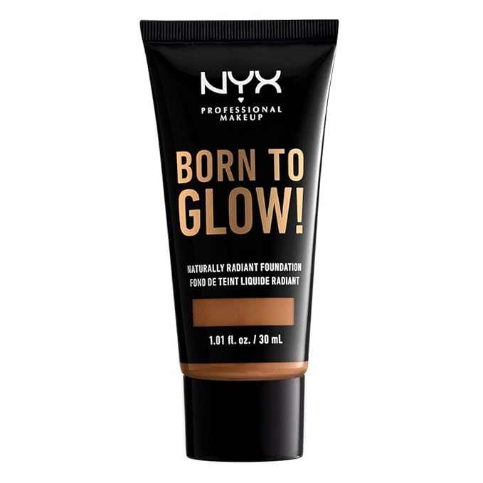 NYX PROFESSIONAL MAKEUP Born To Glow Naturally Radiant Foundation, Medium Coverage - Almond
