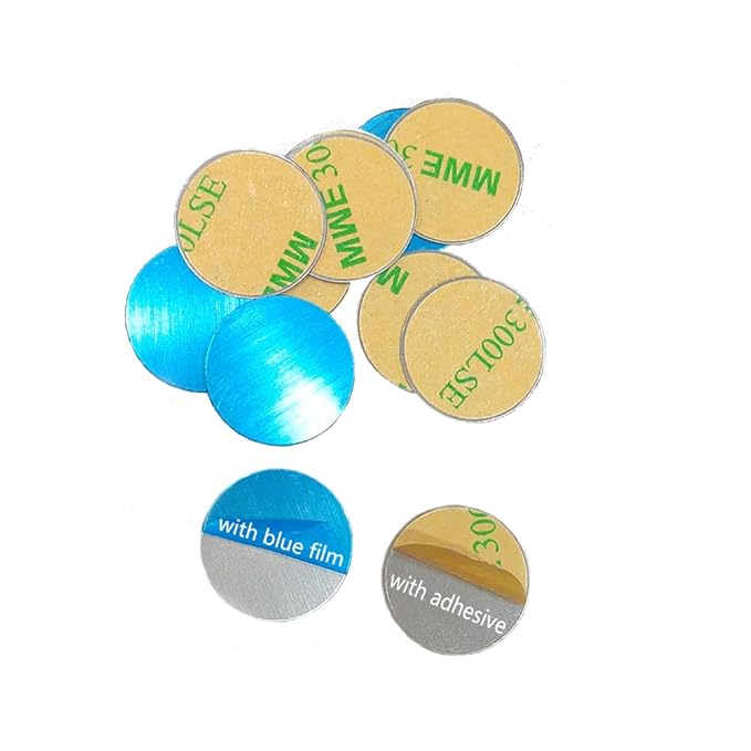 50pcs Metal stickers adhesive set magnetic strips with adhesive backing iron circles for non-magnetism cosmetic eyeshadow pans aluminum bottom shadow accessories