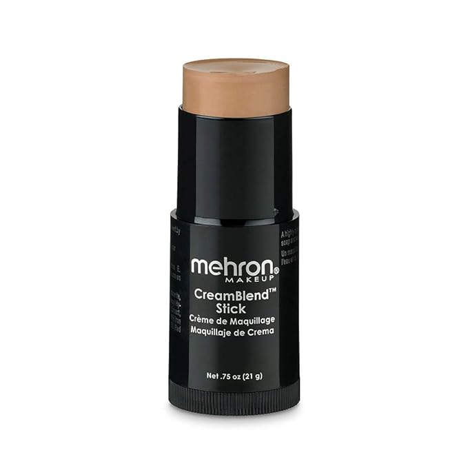 Mehron Makeup CreamBlend Stick | Face Paint, Body Paint, & Foundation Cream Makeup | Body Paint Stick Perfect for Halloween .75 oz (21 g) (Medium 2)