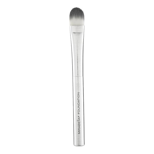 Mirabella Brushed Aluminum Professional Makeup Brush - Foundation Brush