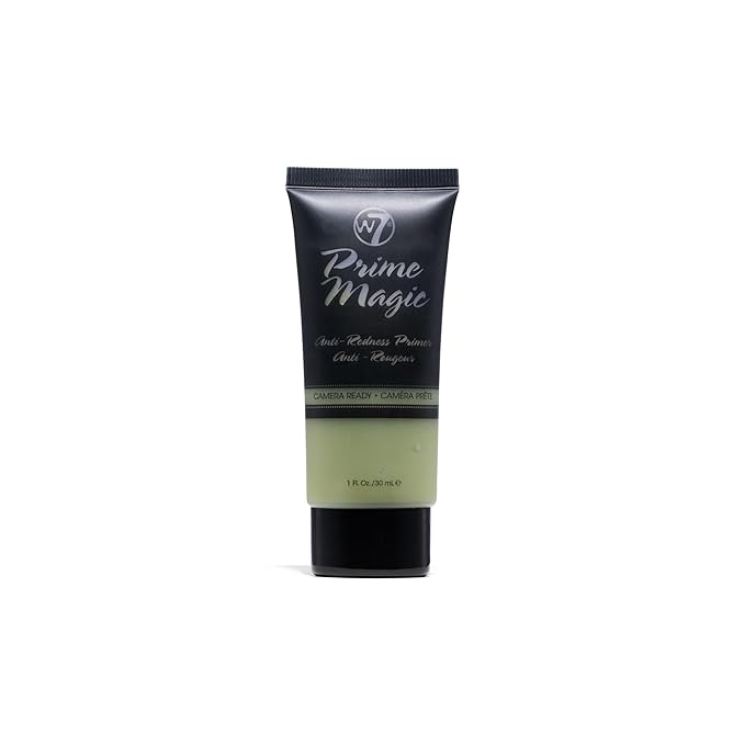 W7 Prime Magic Anti-Redness Face Primer - Green Color Correcting Face Priming Formula - Vegan Makeup