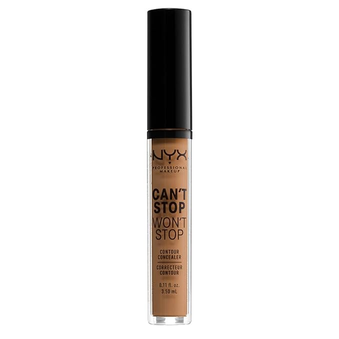 NYX PROFESSIONAL MAKEUP Can't Stop Won't Stop Contour Concealer, 24h Full Coverage Matte Finish - Warm Honey