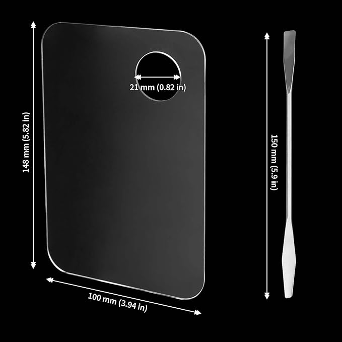 6 PCS Acrylic Makeup Palette, Clear Makeup Palette