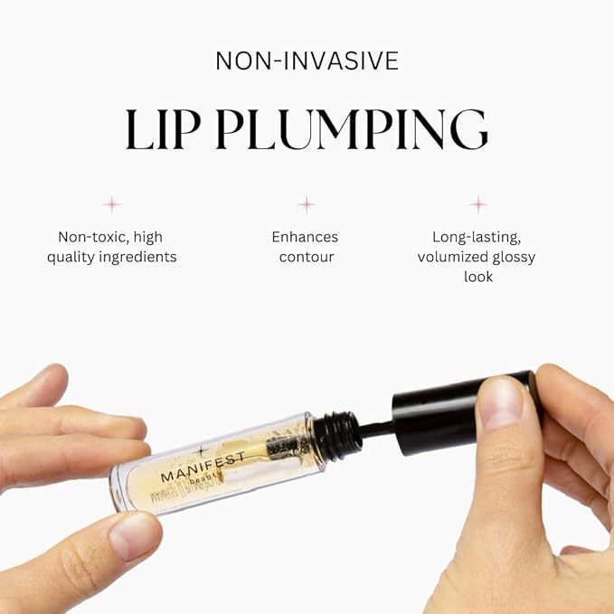 BIG POUT ENERGY Lip Plumper, Chili-Infused Lip Plumping Oil for Full and Smooth Lips, Lip Gloss Finish, With Easy Swipe XL Wand Applicator, Dubai Gold, 0.12 fl oz