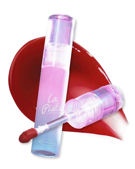DEARMAY LA PISTE LIP TINT LP03 Romantic 0.14 oz. long lasting lip stain with glossy finish and lightweight texture, non sticky, hydrating formula with no flaking and glassy vivid tint, korean makeup