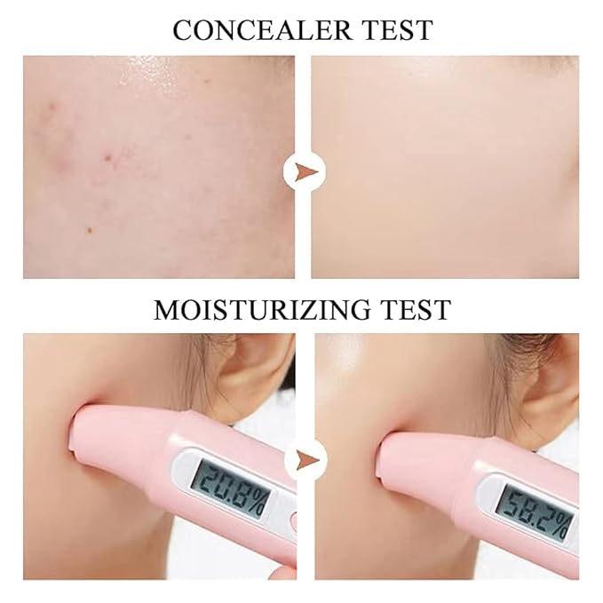 Mushroom Head Air Cushion CC Cream, BB Cream Face Makeup Foundation for Mature Skin Moisturizing Concealer Brighten Long-Lasting, Even Skin Tone for All Skin Types