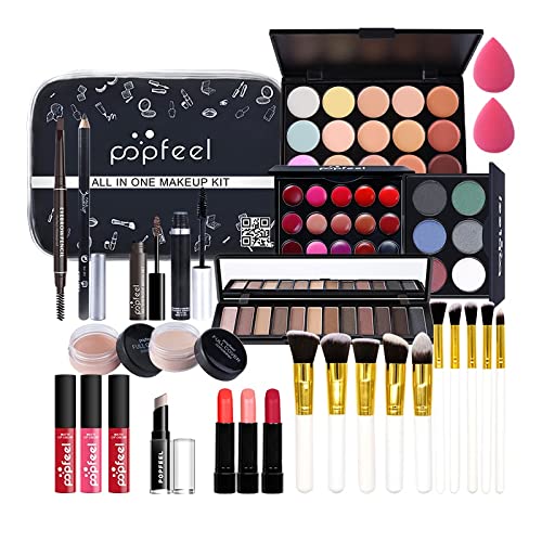 Makeup Sets For Women Brush Sets(Eyeshadow,Primer,Concealer,lipstick,lipgloss,Eyeliner,Eyebrow,Makeup