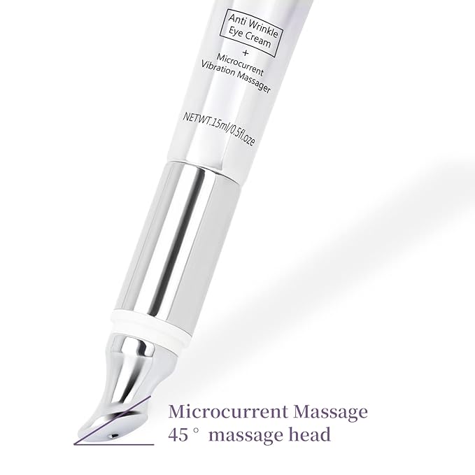 Eye Cream for Wrinkles and Fine Lines Microcurrent Massage Anti-wrinkle Eye Cream Anti Aging 0.5 fl oz
