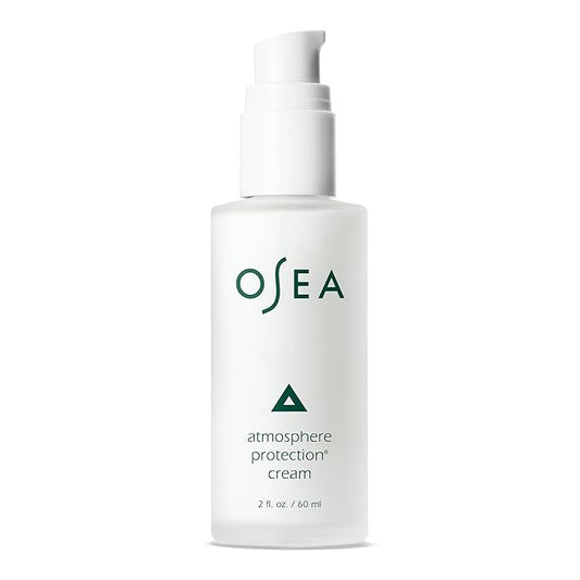 OSEA Atmosphere Protection® Cream 2oz - Lightweight Face Moisturizer for Fast-Absorbing Hydration - Smooths with Niacinamide, Shea Butter, and Undaria Seaweed - Ideal Under Sunscreen or Makeup