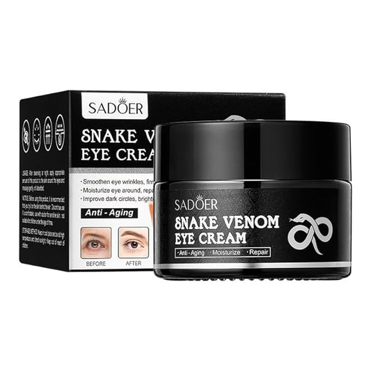 Retinol Snake Venom Peptide Eye Cream, Firming Eye Cream, Anti Ageing Eye Cream, Under Eye Cream For Puffiness and Bags Reduces Fine Lines