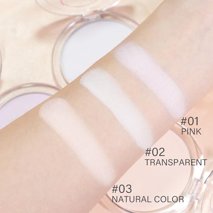 Face Oil Control Pressed Setting Powder-Clarifying Finishing Powder,Waterproof Long Lasting Translucent Powder Setting Powder Makeup,Blurs Fine Lines&Imperfections,Suitable for All-Day Use