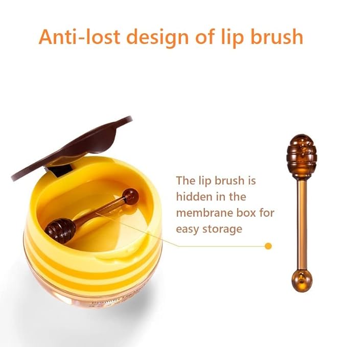 4Pcs Lip Balm Honey Pot, Propolis Exfoliator.