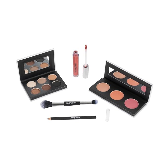 Profusion Cosmetics Complete Face Sculpting Collection for Festive Glam, Indulge in Luxury with Ultimate Makeup kit and Achieve Stunning Looks for Glamorous Holiday (Peach)