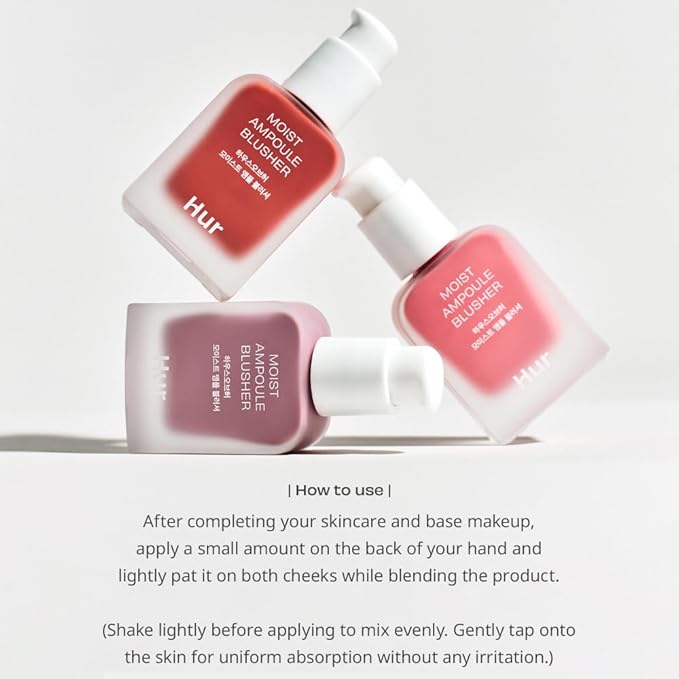 Moist Ampoule Blusher, Buildable Water-based Formula, Infused with 20ml