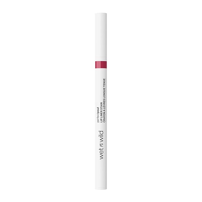 wet n wild Perfect Pout Lip Liner Stain, Long-Lasting Transfer-Proof Formula with Blade-Like Applicator for Precision & Full Lip Coverage, Vegan & Cruelty-Free - Spilled Wine