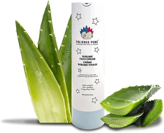 All-Natural Sublime Face Cream for Kids & Tweens, Fragrance-Free, Lightweight, Non-Greasy Face Moisturizer, 50 ml/1.7 fl oz | Skincare for All Types