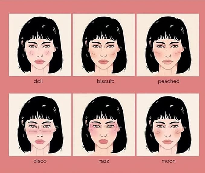 Stamp Liquid Blush Stamp Blush with Heart Shaped Applicator Natural Long Lasting Blush, Light and Airy Makeup for Women (5)