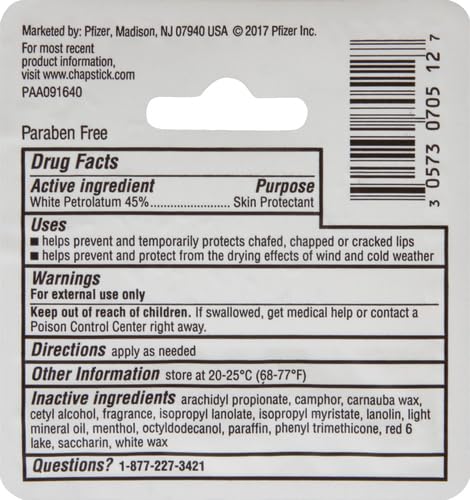 ChapStick Classic Cherry Lip Balm Tube,