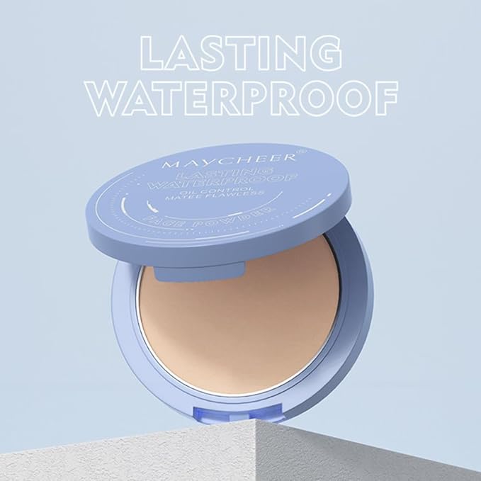 LAMUSELAND Pressed Powder Compact, Oil Control Brighten Skin Girls (JG03)