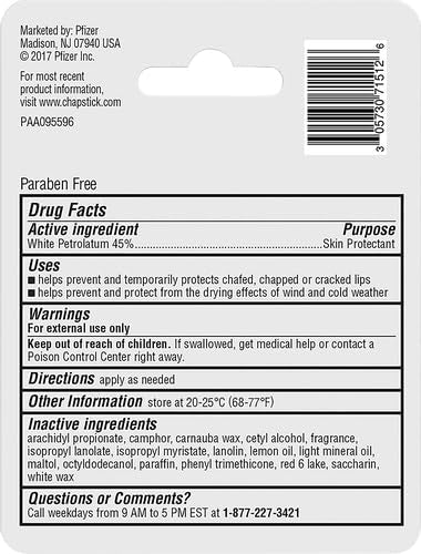 ChapStick Classic Strawberry Lip Balm Tube,