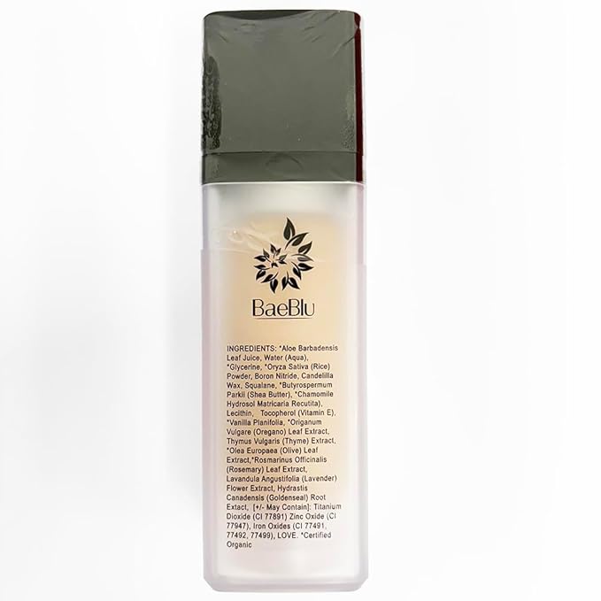 Organic Aloe-Based LUX Liquid Foundation, Natural Vegan Gluten-Free Made in USA, Vanilla