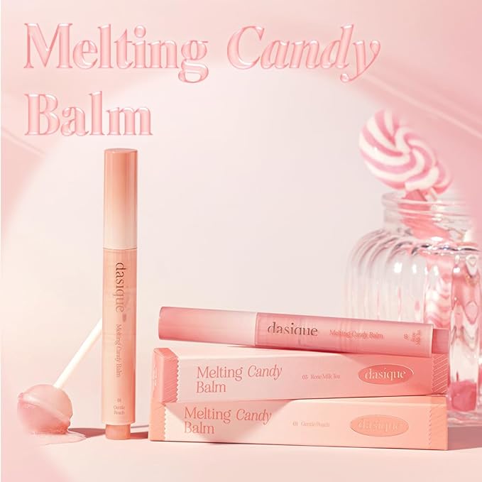 Dasique Melting Candy Balm (#03 Rose Milk Tea) | Glossy Balm | Moisturizing | For dry Lips | Vegan