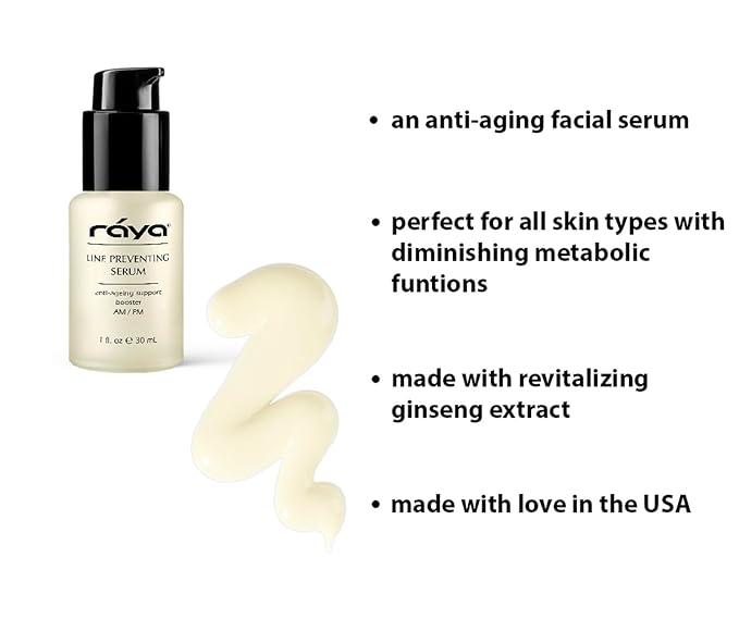 RAYA Line Preventing Serum (507) | Active, Anti-Aging Facial Treatment for All Skin | Helps Reduce Fine Lines and Wrinkles