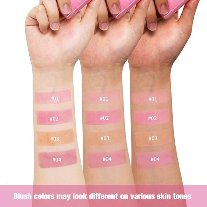 Multi-Use Cooling Water Jelly Blush/Lip Tint & Eye Shadow - Sheer Stain withBuildable Watercolor Finish - Long-Lasting Moisture - 1,000+ Swipes Per Stick - Jelly Texture for Lip & Cheek (Coral)