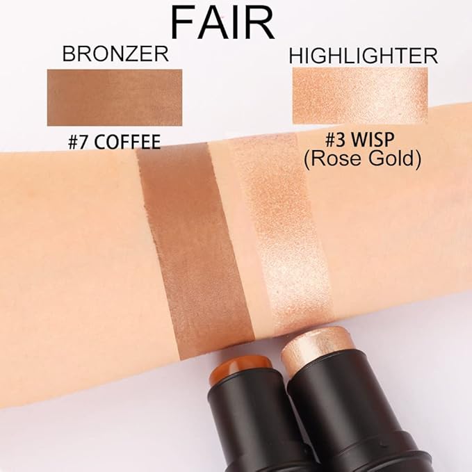 evpct 2Pcs Cream Contour Foundation Stick for Neutral