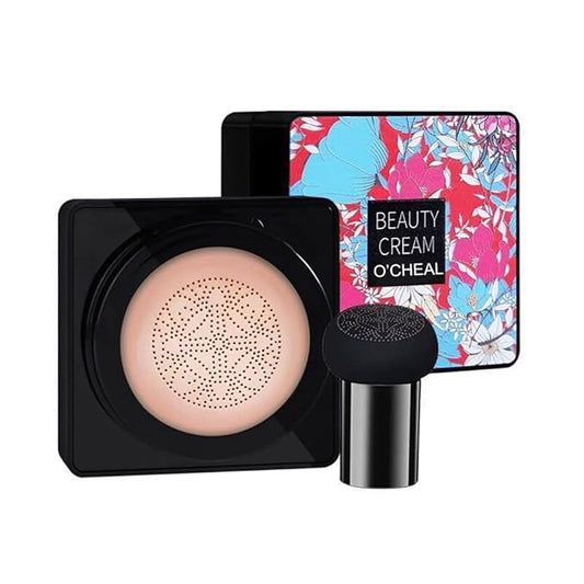 OCHEAL Mushroom Head Air Cushion BB Cream Foundation Cream for Face Makeup Concealer Cushion for Face Comestics Make Up Cushion Compact Ivory
