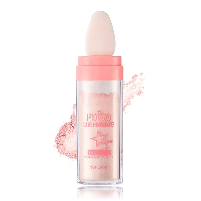 Polvo De Hadas Body Glitter Face Highlighter Powder Glow（Fairy Pink）