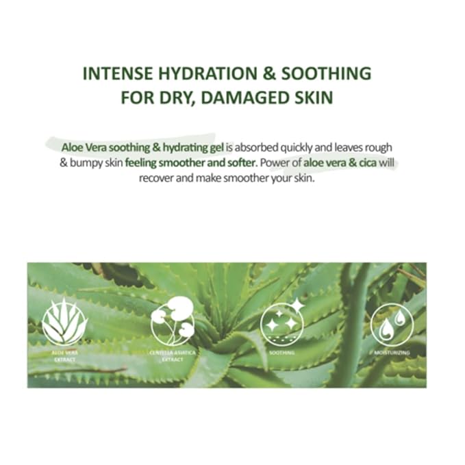 Veraclara]New Soothing Moisture Aloe Vera Gel 95 Percent(Purity) Korean Cosmetics (1)