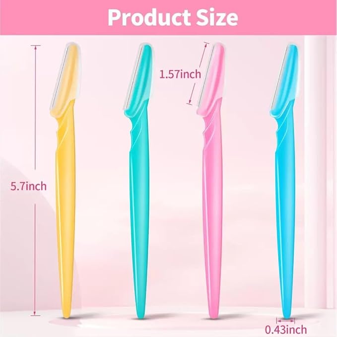 ﻿66PCS Eyebrow Razor Multipurpose Exfoliating Dermaplaning Tool for Face Facial and Eyebrow Shaper with Precision Cover for Women Men Easy to Use (66PCS)