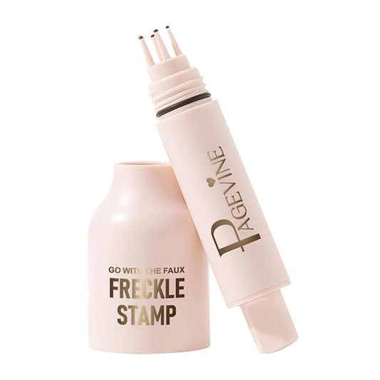 Freckle Stamp Pen, Fake Freckle Stamp Makeup Tool, Faux Freckle Stamp with Quick Dry 5-Point Multi-Prong Soft Tip, Waterproof & Long Lasting Lifelike Sunkissed Face Freckle Makeup (1# Light)