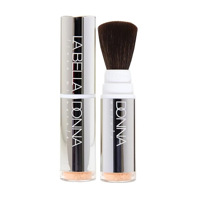 Minerals on the Go - (Dispensing Brush w/Loose Foundation) in Peche
