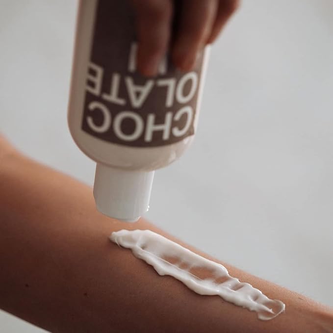 Chocolate Sun - Organic Enhance Light Tanning Cream Face & Body | Clean, Non-Toxic Sunless Tanning (Light, 8 oz | 236 ml)