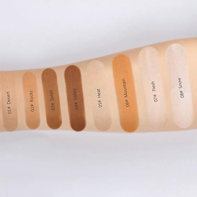 MAEPEOR Matte Setting Loose Powder 8 Colors Smooth and Lightweight Face Powder for Brightening and Setting Makeup with Face Puff (08 Snow)