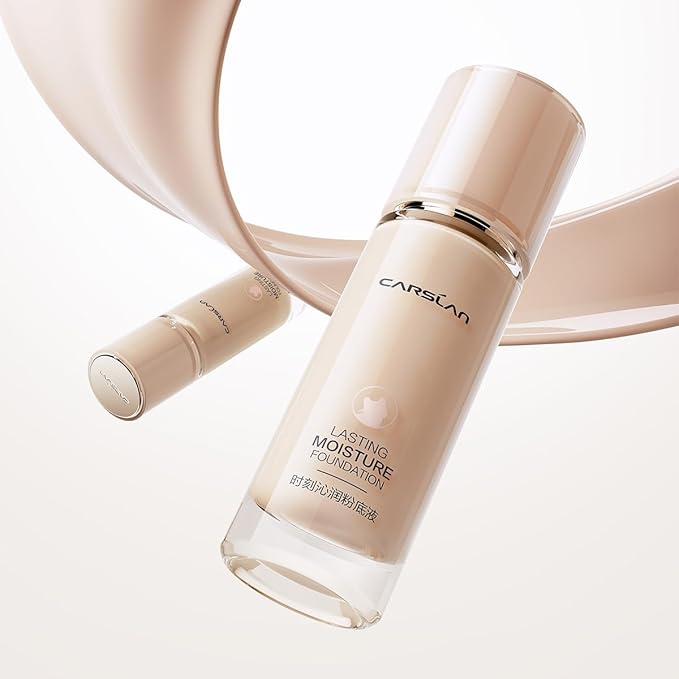 Lasting Moisture Foundation, 24H Longlasting Medium Coverage Dewy Finish Face Makeup, Poreless, Lightweight, Hydrating Liquid Foundation For Dry Skin, M01