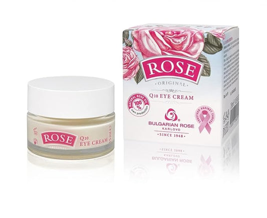 Rose Bulgarian Eye Cream with Natural Oil for Dark Spots and Puffiness, Under Eye Cream for Wrinkles and Bags, Water Anti Aging Eye Cream Helps Improve Dryness