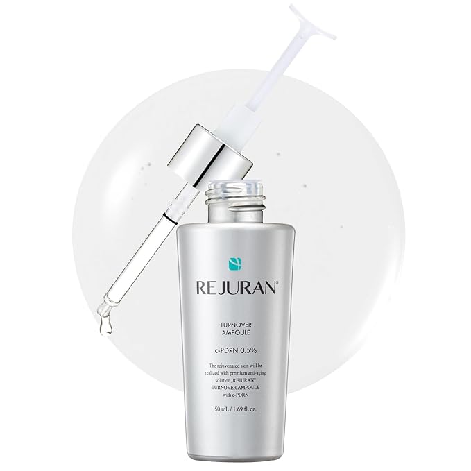 REJURAN® Turnover Ampoule, c-PDRN® [Larger Size] - Original Salmon DNA PDRN Face Serum for Rejuvenation, Firming, Hydration & Youthful Glow, Smooths Skin Texture. Korean Skincare (1.69 fl oz)