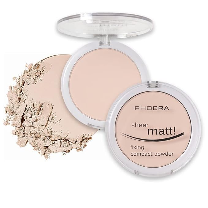 2 Pack PHOERA Matte Face Powder, Control Oil