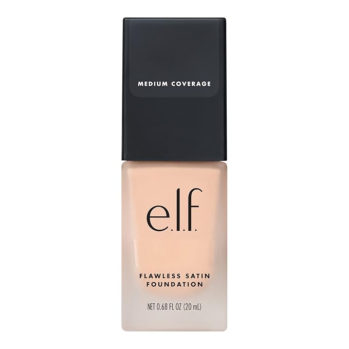 e.l.f. Flawless Finish Foundation, Lightweight & Medium Coverage, Semi-Matte Finish, Swan, 0.68 Fl Oz (20mL)