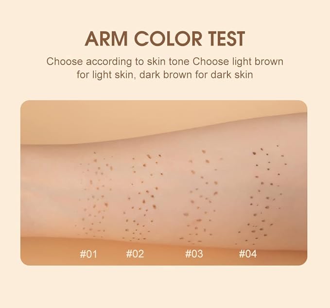 Freckle Pen 4 Colors Natural Freckle Pen Fake Freckle Pen Waterproof Long Lasting Soft Spots Natural Relaxing Sun Makeup (Dark Brown)