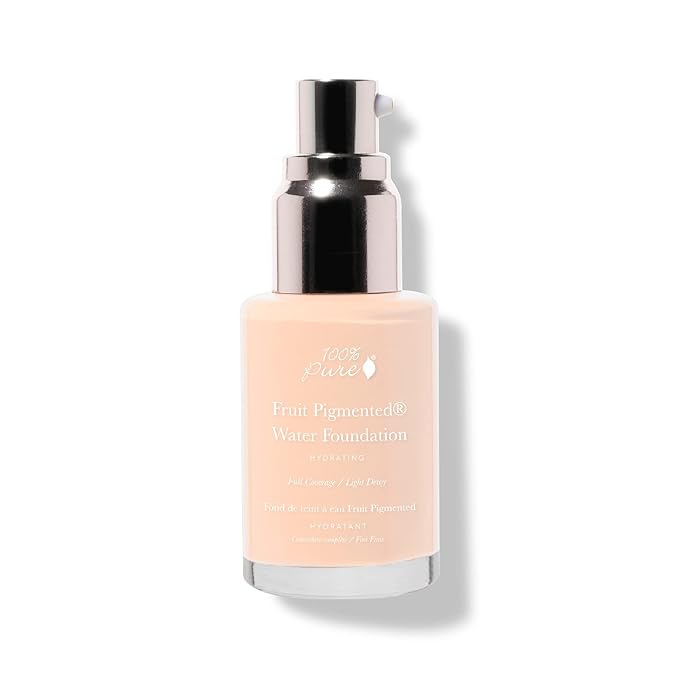 100% PURE Water Foundation Full Coverage Hydrating Makeup, Fl Oz