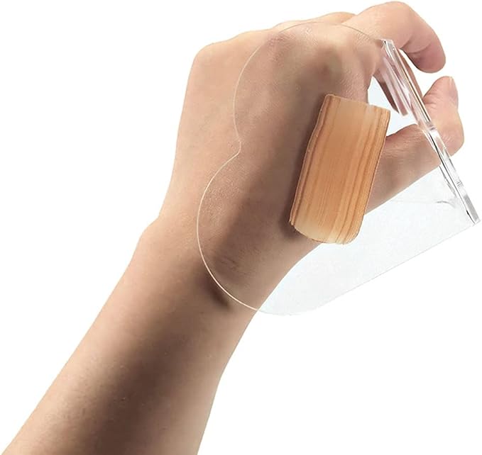 1 Pack Transparent Acrylic Nail Art Hand-held Palette