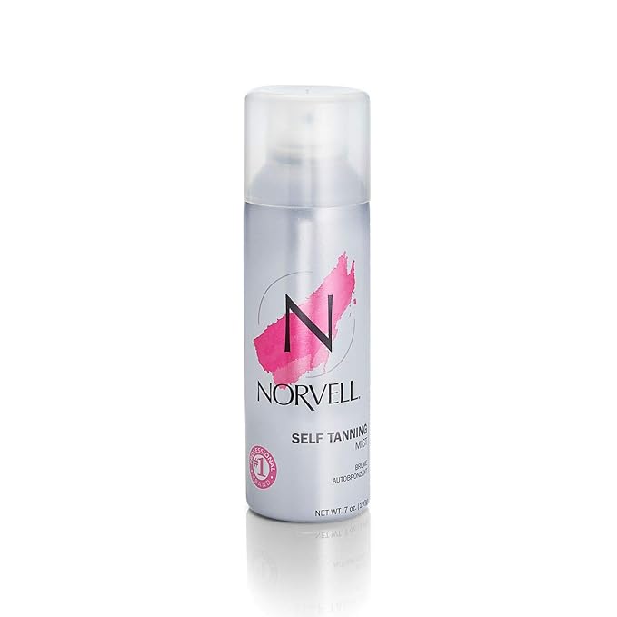 Norvell Professional Sunless Self Tanning Mist - Airbrush Spray Solution with Bronzer for Instant Sun Kissed Glow, 7 fl.oz.