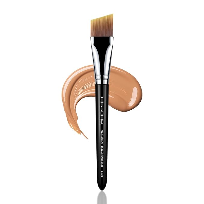 EIGSHOW Flat Foundation Brush, Vegan Synthetic Bristles, Streak Free Application, Face Makeup Brush For Blending Liquid, Cream, Face Mask (E870B)
