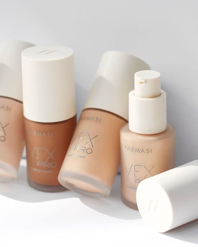 FARMASi Vfx Pro Foundation, Full Coverage Liquid Cream, Lightweight Long Lasting Coverage, Breathable Skin Moisturizer with Color True Matte Blending, Face Makeup, 1 fl. oz / 30 ml - Neutral Light 11