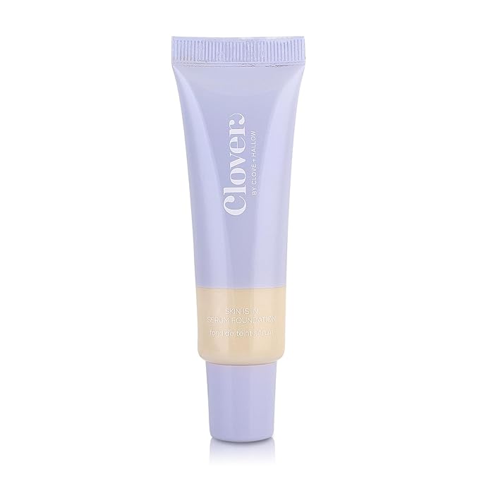 Clover Skin Is In Serum Foundation | Hydrating Face Serum, Lightweight Foundation, Cruelty-Free & Vegan | With Squalane And Sunflower Seed Wax | 30 ml - Shade 01 (Ultra Fair)